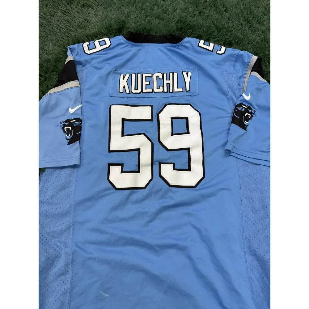 Nike Carolina Panthers Luke Kuechly #59 Blue NFL Football Jersey Men's XL